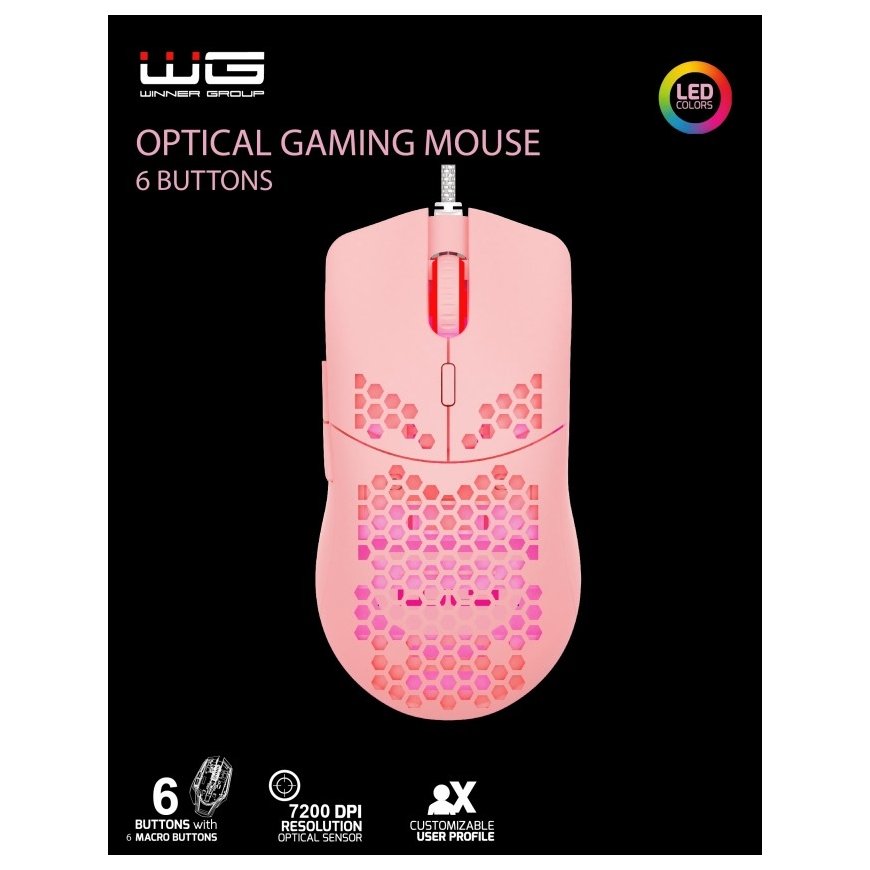 Winner Group 9526 pele Speļu Labā roka USB Type-A Optisks 7200 DPI – 5