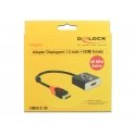 DeLOCK 62734 video cable adapter 0.2 m DisplayPort HDMI Type A (Standard) Black DeLOCK 62734 video cable adapter 0.2 m DisplayPort HDMI Type A (Standard) Black
