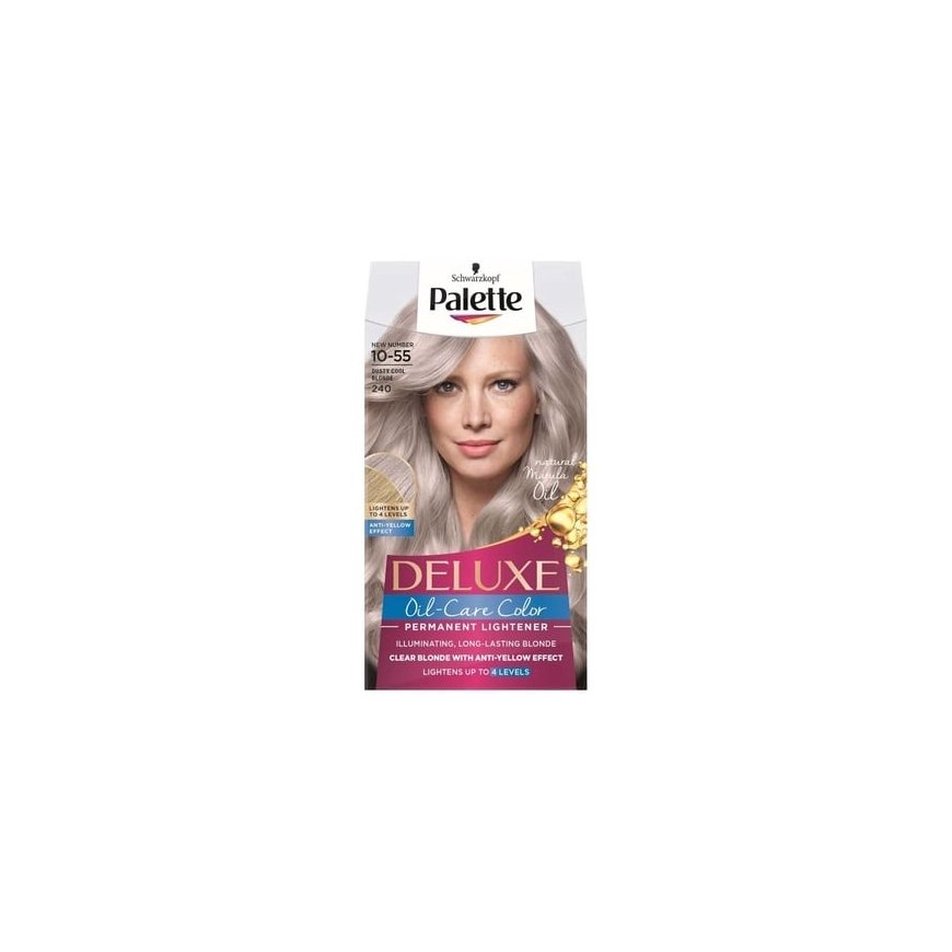 Palette Deluxe Oil- Care -hiusväri mikroöljyllä 240 Cool Skirtas vaaleille hiuksille – 2