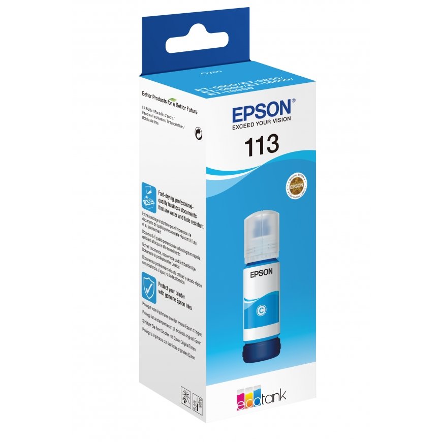 Epson 113 EcoTank Pigment Cyan ink bottle – 2