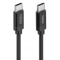 Hama Fabric USB kabelis USB 2.0 1,5 m USB C Melns Hama Fabric USB kabelis USB 2.0 1,5 m USB C Melns
