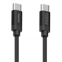 Hama Fabric USB cable USB 2.0 1.5 m USB C Black