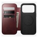 Nomad Modern Leather Folio mobiliojo telefono dėklas 16 cm (6.3") „Folio“ Burgundija
