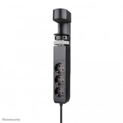 Neomounts DS22-840BL6 Desk socket with clamp and USB-C and USB-A ports - Quick charge