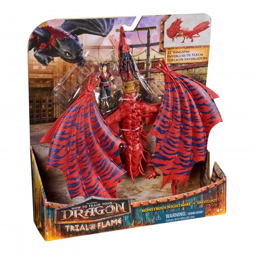 DRAGONS playset Dragon & Viking: Monstrous Nightmare & Snotlout – 3