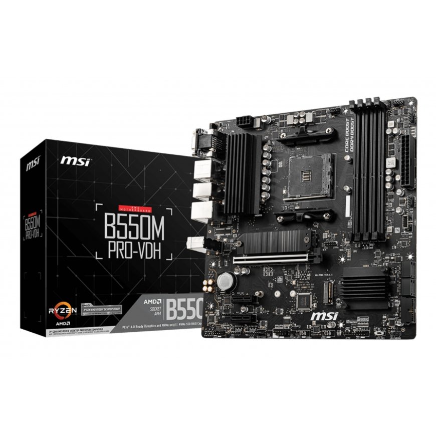 MSI B550M PRO-VDH mātes plate AMD