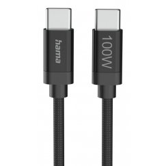 Hama Fabric USB кабель USB 2.0 3 m USB C Черный