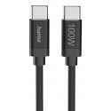 Hama Fabric USB cable USB 2.0 3 m USB C Black