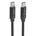 Hama Fabric USB-kaabel USB 2.0 3 m USB C Must