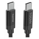 Hama Fabric USB cable USB 2.0 3 m USB C Black
