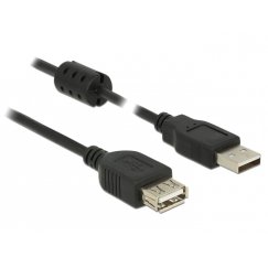 DeLOCK 2m, 2xUSB 2.0-A USB cable USB 2.0 USB A Black