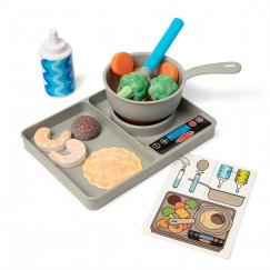 Melissa & Doug Simmer & Stir Stovetop Play Set with Water WOW! Color Reveal Play Food Preschool Toy Ages 3+