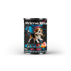 PRIME BITE Монопротеиновый форель с бататом - влажный корм для собак - 400 г