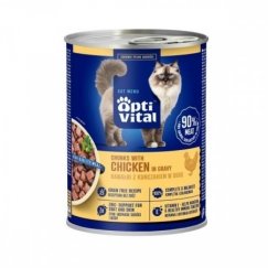 OptiVital can - succulent pieces for adult dogs, dietary turkey pieces in sauce 415g