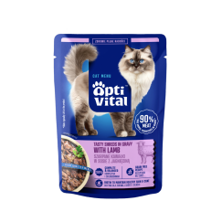 OptiVital рваные кусочки для кошки с курицей в соусе 85 г