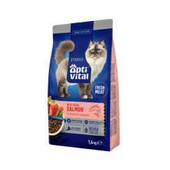 OptiVital kuiva toit Steril - täissööt steriliseeritud kassidele FM lõhega 1,4 kg