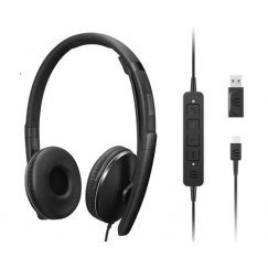 Lenovo 4XD1M39029 austiņas un brīvroku komplekts Vadu USB Veids-C Melns
