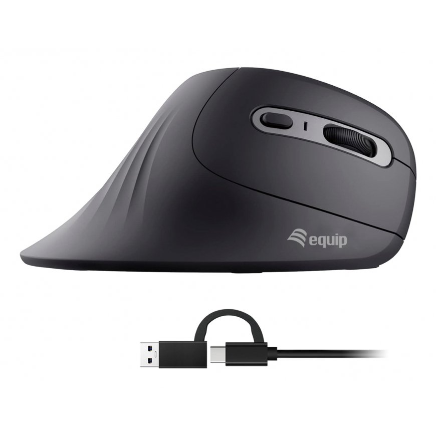 Equip 245119 kompiuterio pelė Universalus Dešinės rankos USB Type-A + USB Type-C Optinis 7200 DPI