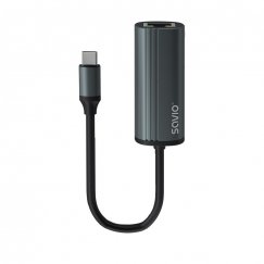 Savio AK-56 Adapter USB-C 3.1 GEN 1 do RJ-45 Gigabit Ethernet USB Veids-C 1000 Mbit/s