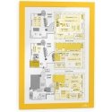 Durable Duraframe -itseliimautuva A4-infokehys, 2 kpl, keltainen kehys Durable Duraframe -itseliimautuva A4-infokehys, 2 kpl, keltainen kehys
