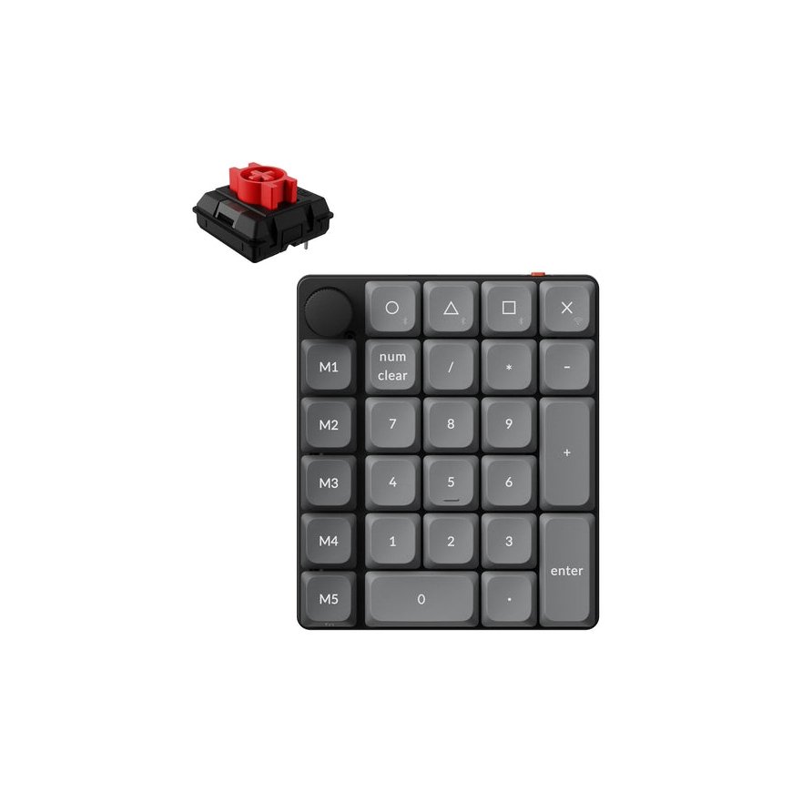 Keychron K0 Max QMK numeric keypad Universal Bluetooth/USB/RF Wireless Black, Grey