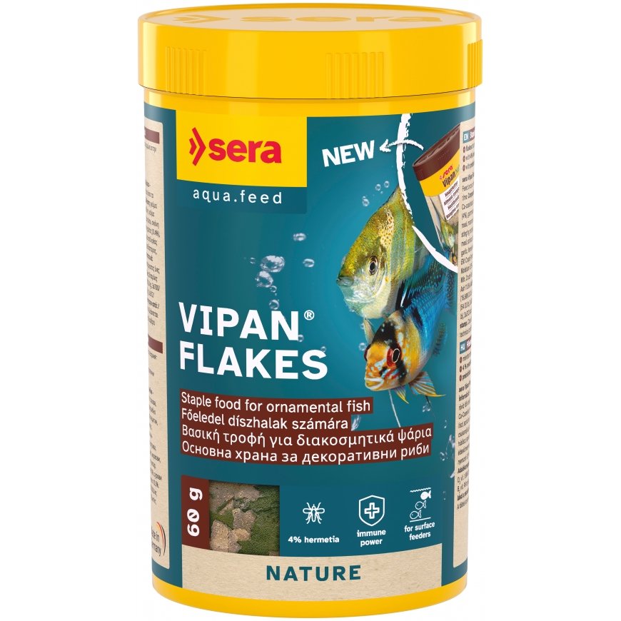 Pārslveidīga barība dekoratīvajām zivīm - Sera Vipan Flakes 250m