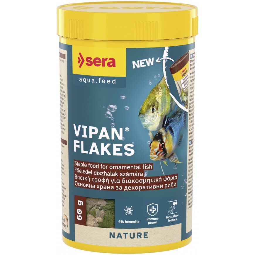 Pārslveidīga barība dekoratīvajām zivīm - Sera Vipan Flakes 250m – 2