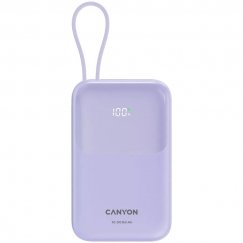 Canyon power bank OnPower 101 built-in cable 10000 mAh PD22.5W Violetin Liitiumioon (Li-Ion) Lilla