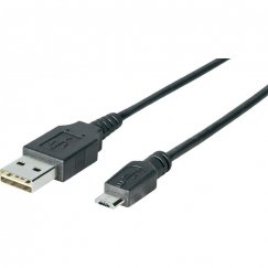 Sharkoon 3m, USB2.0-A/USB2.0 Micro-B USB кабель USB A Micro-USB B Черный