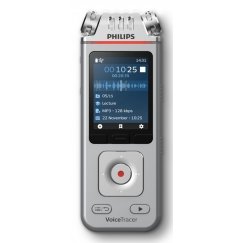 Philips DVT4115 Digital Voice Tracer Zibkartīte Hroms, Sudrabs