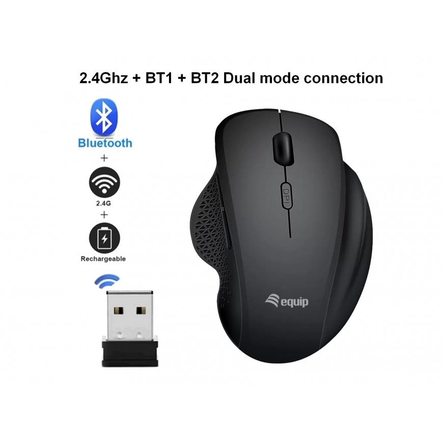Equip 6-Button Dual Mode Wireless mouse, Rechargeable – 2