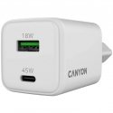 Canyon CU45AC Универсальная Белый Кабель переменного тока Быстрая зарядка Для помещений Canyon CU45AC Универсальная Белый Кабель переменного тока Быстрая зарядка Для помещений