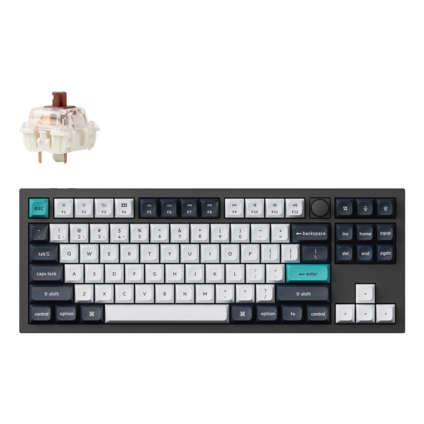 Keychron Q3 Max näppäimistö Universaali USB + RF Wireless + Bluetooth QWERTY Pohjoismainen musta, Va