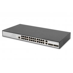 Digitus DN-80221-3 сетевой коммутатор Управляемый L2 Gigabit Ethernet (10/100/1000) Черный, Серый