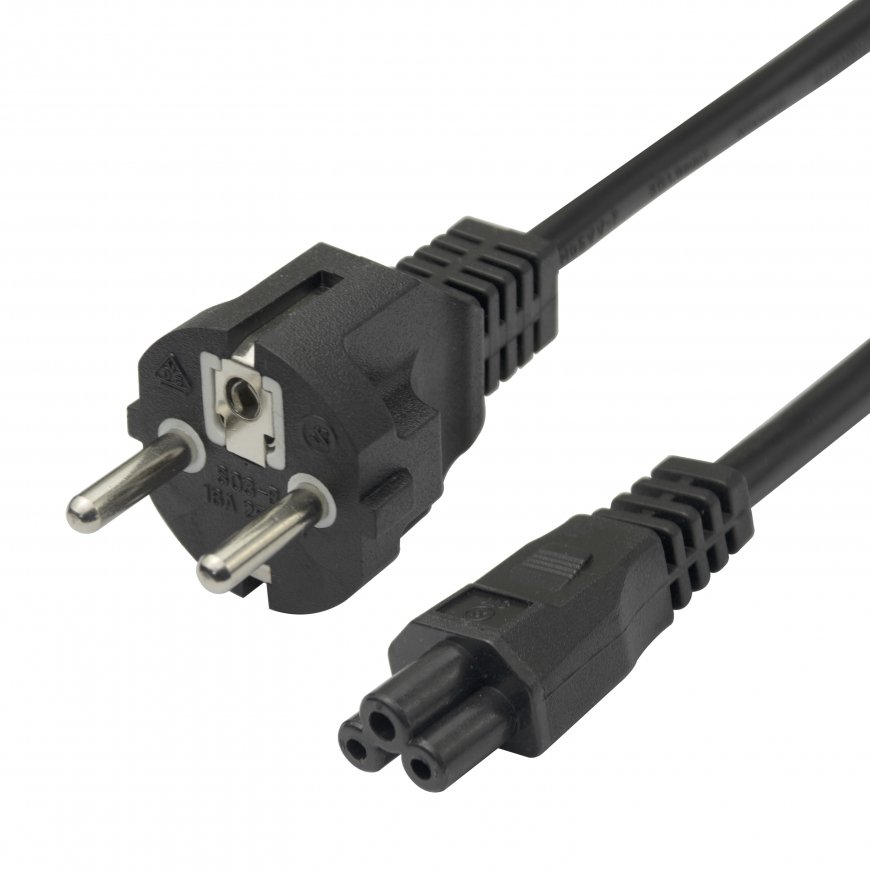 Deltaco 1902301 elektrības kabelis Melns 1