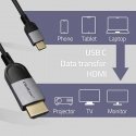 Qoltec 50438 video cable adapter 2 m USB Type-C HDMI Black