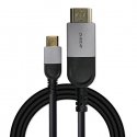 Qoltec 50438 video cable adapter 2 m USB Type-C HDMI Black