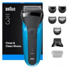Braun Series 3 310BT Teräverkollinen parranajokone Trimmeri musta, Sininen