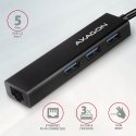 Axagon HMC-GL3A USB-C-Hub 3x USB-A Gbit-LAN schwarz Langallinen USB 3.2 Gen 1 (3.1 Gen 1) Type-C mus Axagon HMC-GL3A USB-C-Hub 3x USB-A Gbit-LAN schwarz Langallinen USB 3.2 Gen 1 (3.1 Gen 1) Type-C mus
