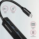 Axagon HMC-GL3A USB-C-Hub 3x USB-A Gbit-LAN schwarz Juhtmega ühendatud USB 3.2 Gen 1 (3.1 Gen 1) Typ Axagon HMC-GL3A USB-C-Hub 3x USB-A Gbit-LAN schwarz Juhtmega ühendatud USB 3.2 Gen 1 (3.1 Gen 1) Typ