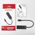 Axagon HUE-M1C interfeisa centrmezgls USB 3.2 Gen 1 (3.1 Gen 1) Type-C 5000 Mbit/s Melns Axagon HUE-M1C interfeisa centrmezgls USB 3.2 Gen 1 (3.1 Gen 1) Type-C 5000 Mbit/s Melns