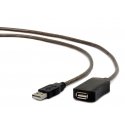 Gembird USB A/USB A M/F 10m USB kabelis USB 2.0 Juoda Gembird USB A/USB A M/F 10m USB kabelis USB 2.0 Juoda