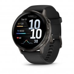 Garmin Venu 4 3,56 cm (1.4") AMOLED 45 mm Цифровой 454 x 454 пикселей Сенсорный экран Черный Wi-Fi GPS (спутниковый)