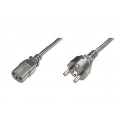 Digitus AK-440110-012-S maitinimo kabelis Juoda 1,2 m CEE7/7 IEC C13