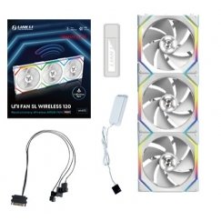 Lian Li UNI FAN SL Wireless 120 Reverse Blade Kompiuterio korpusui Ventiliatorius 12 cm Balta 3 vnt