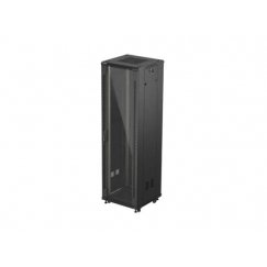 19" 42U Напольный шкаф-стойка 600×600 Серый с стеклянной дверцей и ЖК-дисплеем (в разобранном виде)