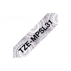 Brother TZE-MPSL31 label-making tape Black on silver