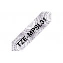 Brother TZE-MPSL31 label-making tape Black on silver