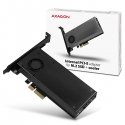 Axagon PCEM2-DC PCIe x4 - M.2 NVMe M-key + SATA B-key slot adapter w. cooler, SP & LP