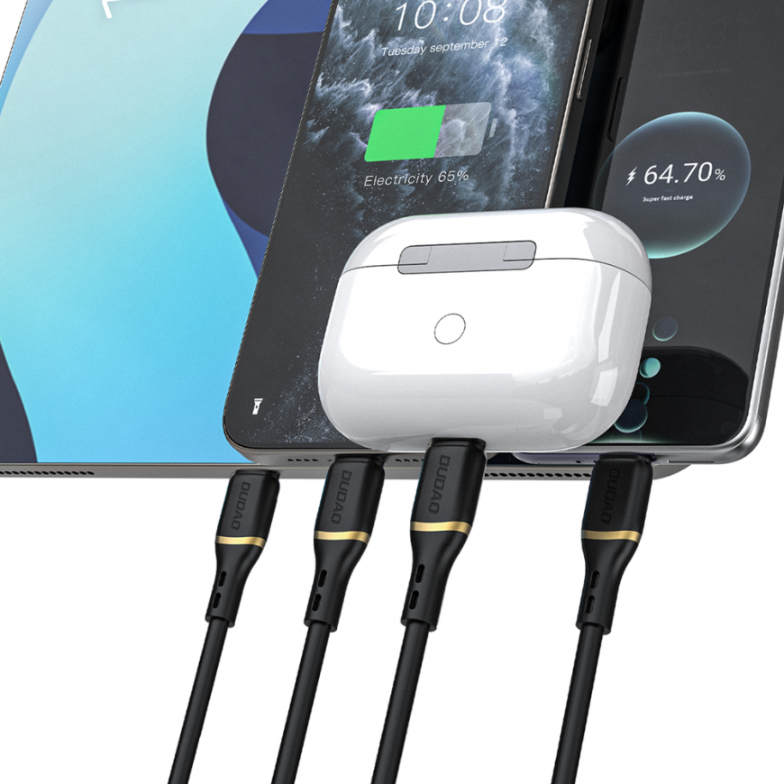 Dudao L25L 30W USB-A - Lightning Cable with Soft Silicone Braid – 2